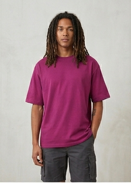Wave Break Oversized Bamboo Tee – Magenta